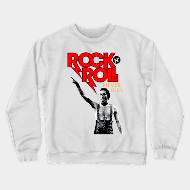 rock n roll never dies Crewneck Sweatshirt by nasib